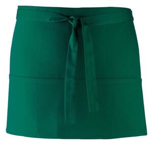 Premier Workwear Krátká číšnická zástěra s kapsami - Lahvově zelená