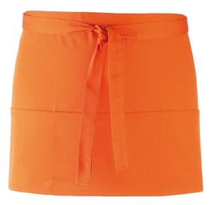 Premier Workwear Krátká číšnická zástěra s kapsami - Oranžová
