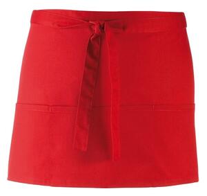 Premier Workwear Krátká číšnická zástěra s kapsami - Červená