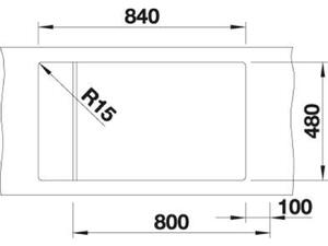 Granitový dřez Blanco ELON XL 8 S InFino tartufo oboustr. bez exc. + přísluš