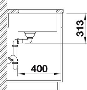 Granitový dřez Blanco SUBLINE 320-U InFino antracit bez táhla
