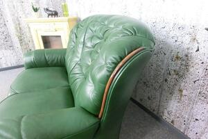 (2403) MALAGA MAGIA stylový kožený dvojsed zelený