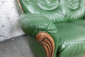 (2403) MALAGA MAGIA stylový kožený dvojsed zelený