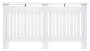 HOMCOM MDF Kryt Radiátoru se Šprušlemi, Kryt Radiátoru pro Domov a Kancelář, 152x19x81 cm, Bílý | Aosom