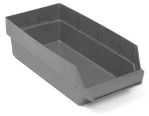 AJ Produkty Skladová nádoba REACH, 500x240x150 mm, recyklovaný plast, šedá