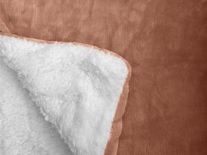 Luxusní hnědooranžová beránková deka z mikroplyše, 150x200 cm