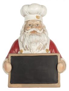 Červená plastová vánoční dekorace Santa Claus – 24x16x30 cm