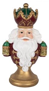 Červená plastová vánoční dekorace Santa Claus – 15x10x26 cm_1