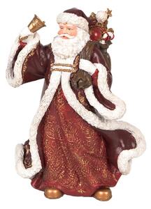 Červená plastová vánoční dekorace Santa Claus – 15x11x20 cm