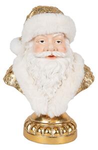 Bílá plastová vánoční dekorace Santa Claus – 23x15x32 cm