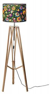 Dřevěná stojací lampa trojnožka TRIPOD FOLK