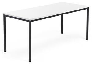 AJ Produkty Psací stůl QBUS, 4 nohy, 1800x800 mm, černý rám, bílá