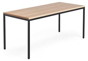 AJ Produkty Psací stůl QBUS, 4 nohy, 1800x800 mm, černý rám, dub