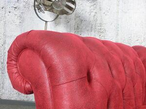 (2474) CANYON Chesterfield luxusní pohovka červená hadí vzor