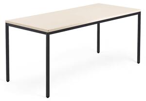 AJ Produkty Psací stůl QBUS, 4 nohy, 1800x800 mm, černý rám, bříza