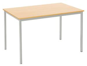 AJ Produkty Jídelní stůl JAMIE, 1200x800 mm, buk, hliníkově šedá