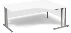 AJ Produkty Psací stůl FLEXUS, pravý, 1800x1200 mm, bílá
