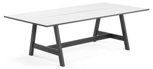 AJ Produkty Jednací stůl NOMAD, 2400x1200 mm, černá/bílá