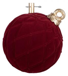 Červený keramický stojan pod vánoční stromeček baňka – 42x40x43 cm