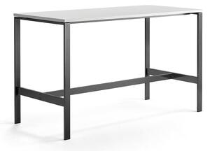 AJ Produkty Stůl VARIOUS, 1800x800 mm, výška 1050 mm, černé nohy, bílá