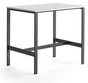 AJ Produkty Stůl VARIOUS, 1200x800 mm, výška 1050 mm, černé nohy, bílá