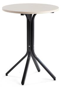 AJ Produkty Stůl VARIOUS, Ø700 mm, výška 900 mm, černá, bříza