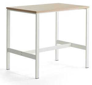AJ Produkty Stůl VARIOUS, 1200x800 mm, výška 1050 mm, bílé nohy, dub