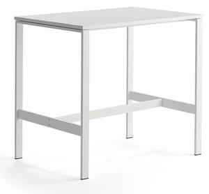 AJ Produkty Stůl VARIOUS, 1200x800 mm, výška 1050 mm, bílé nohy, bílá