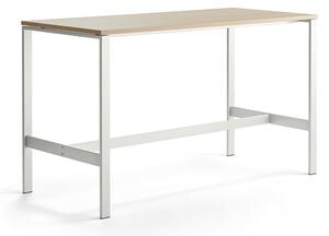 AJ Produkty Stůl VARIOUS, 1800x800 mm, výška 1050 mm, bílé nohy, dub