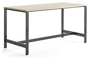 AJ Produkty Stůl VARIOUS, 1800x800 mm, výška 900 mm, černé nohy, bříza