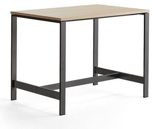 AJ Produkty Stůl VARIOUS, 1200x800 mm, výška 900 mm, černé nohy, dub