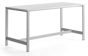 AJ Produkty Stůl VARIOUS, 1800x800 mm, výška 900 mm, stříbrné nohy, bílá