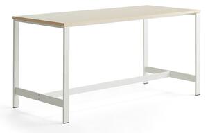 AJ Produkty Stůl VARIOUS, 1800x800 mm, výška 900 mm, bílé nohy, bříza