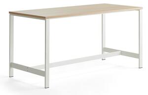 AJ Produkty Stůl VARIOUS, 1800x800 mm, výška 900 mm, bílé nohy, dub