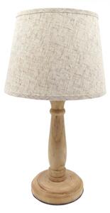 Hnědá dřevěná stolní lampa_5