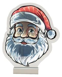 Bílá plastová vánoční infinity lampa Santa Claus – 19x5x22 cm