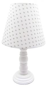 Bílá dřevěná stolní lampa_1