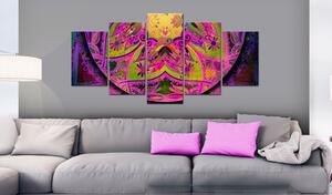 Obraz - Mandala: Růžová energie 100x50