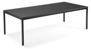 AJ Produkty Jednací stůl QBUS, 2400x1200 mm, 4 nohy, černý rám, černá