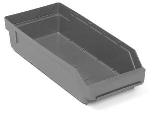 AJ Produkty Skladová nádoba REACH, 400x180x95 mm, recyklovaný plast, šedá