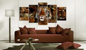 Obraz - Zlatá džungle 100x50