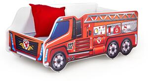 Dětská postel FIRE TRUCK, vícebarevná