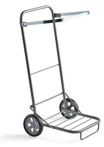 AJ Produkty Multifunkční vozík, 125 l, stříbrný