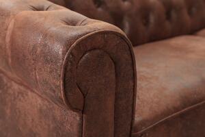 (2623) INGLESE Chesterfield sedačka antik hnědá pravý roh