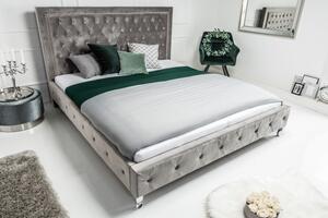 (2734) EXTRAVAGANCIA luxusní postel 160x200cm šedý samet