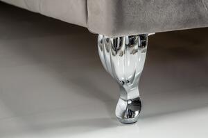 (2734) EXTRAVAGANCIA luxusní postel 160x200cm šedý samet