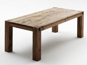 Jídelní stůl z masivu LEEDS tmavý dub bassano Velikost stolu 180x90