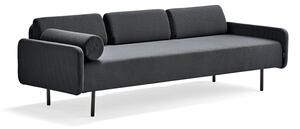 AJ Produkty Pohovka TRENDY, 3místná, textilní potah, antracitově šedá