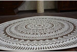 Kusový koberec Vitráž hnědý kruh 120cm