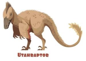 Raptor z Utahu Textil 20 x 14 cm